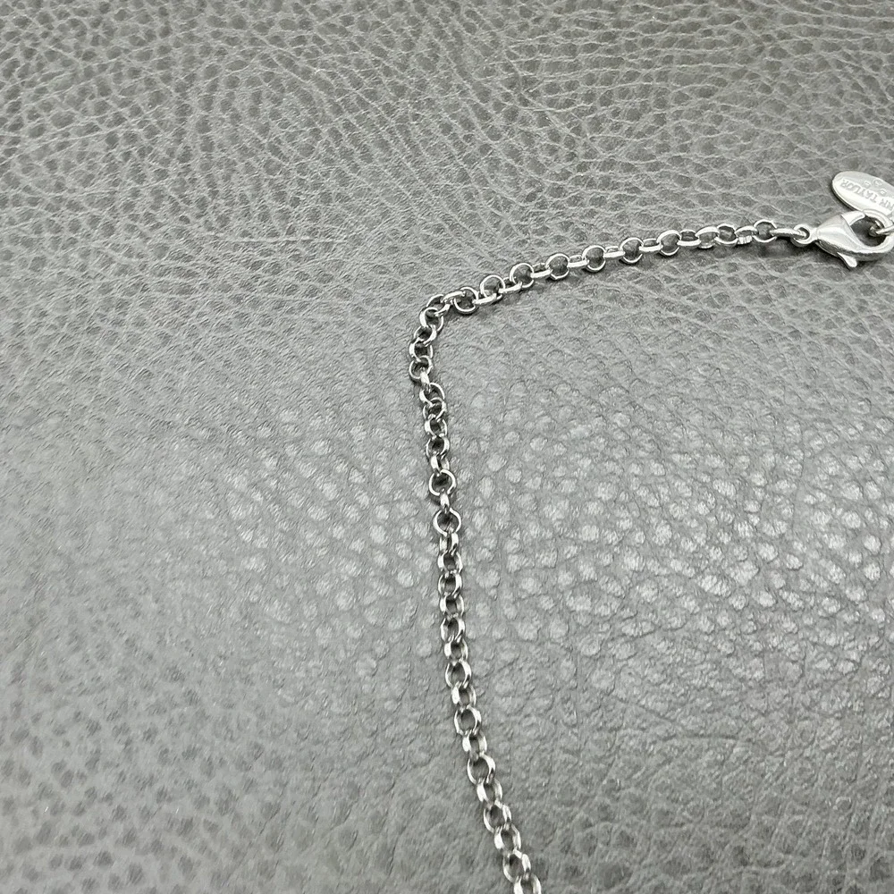 Ann Taylor Necklace Silver Tone Yellow Resin Rhinestone Sunburst‎ Bib Womens 18